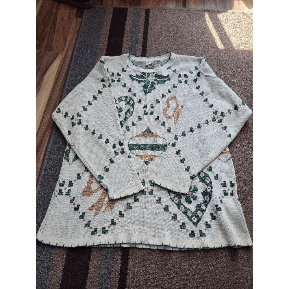 Vintage Ornament Christmas Holiday Time Sweater